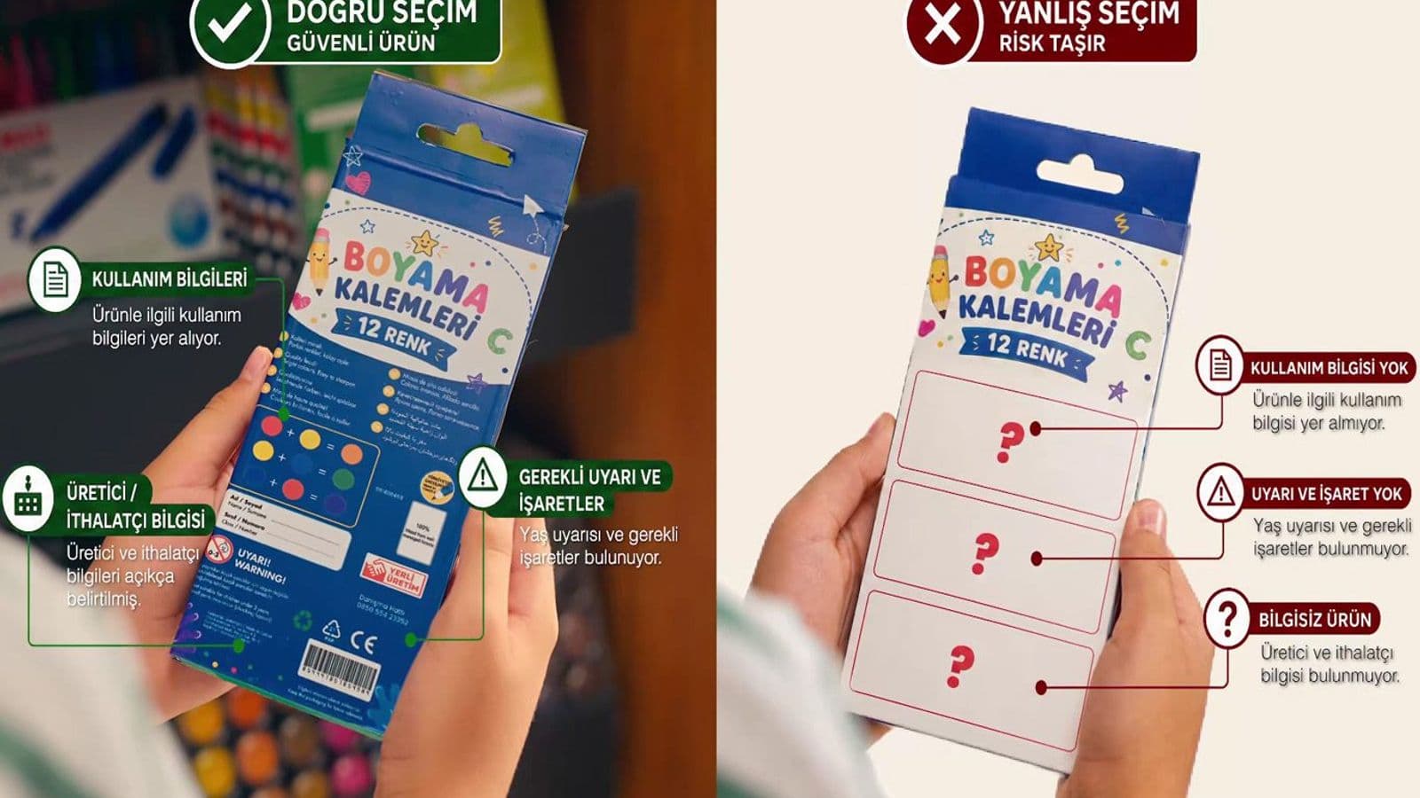Kırtasiye Alışverişinde Güvenli Ürün Uyarısı